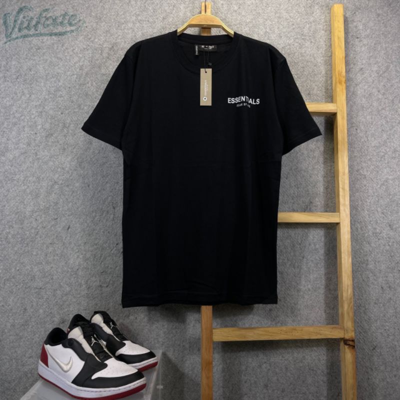 Kaos distro fear of god hitam simple tshirt oblong premium