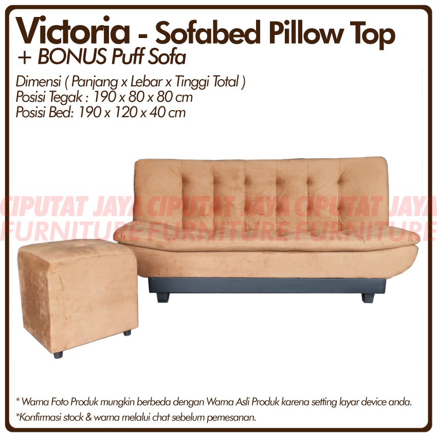 Sofabed Minimalis Victoria Puff Sofa Bed Pillow Top Reclining Shopee Indonesia
