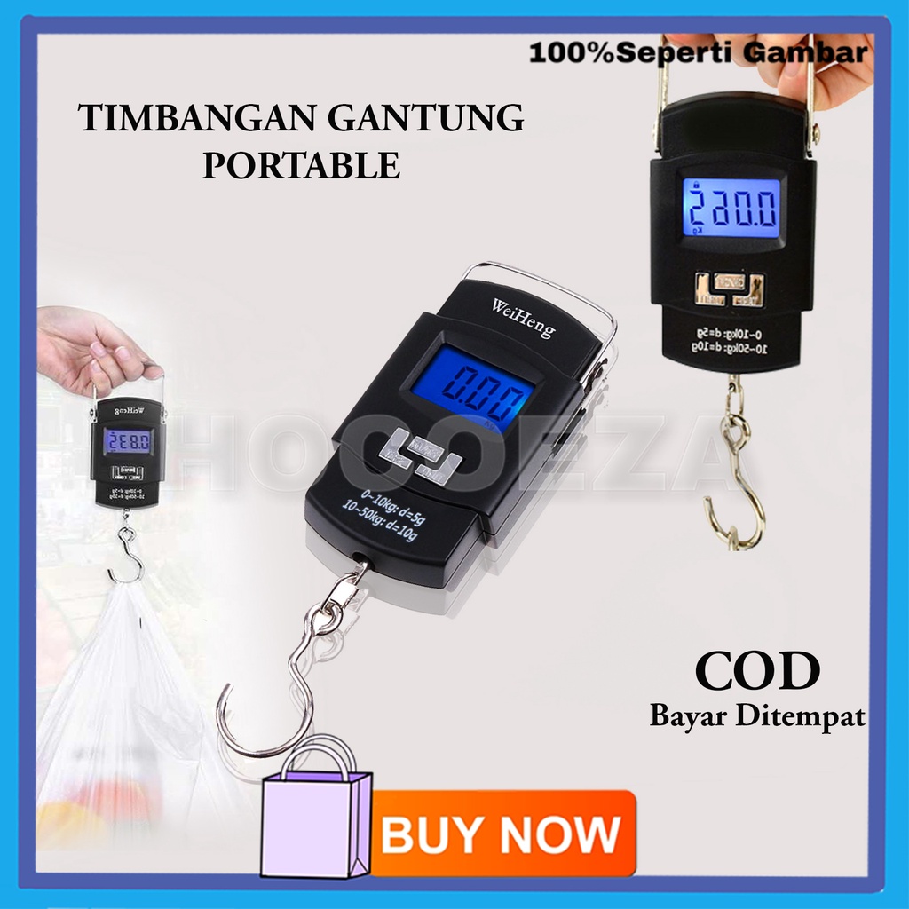 ALAT TIMBANG PENIMBANG TIMBANGAN GANTUNG DIGITAL ELECTRONIC SCALE PORTABLE MINI SERBAGUNA 50KG VA234