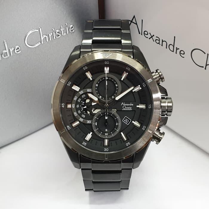 Alexandre Christie AC6508 Fullblack Original Jam Alexandre Christie Pria AC 6508