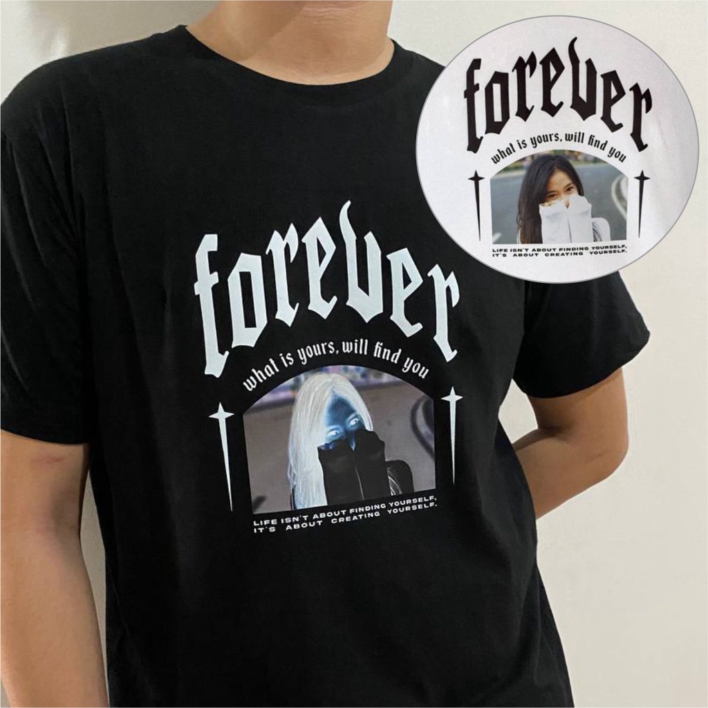 KAOS NEGATIVO FOREVER CUSTOM  / FOTO BUCIN AESTHETIC NEGATIVE COUPLE PACAR KADO ULANG TAHUN