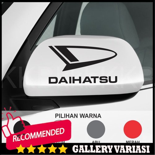 Cutting Sticker Mobil Merek Daihatsu Logo Stiker Sticker Spion Mobil - Hitam