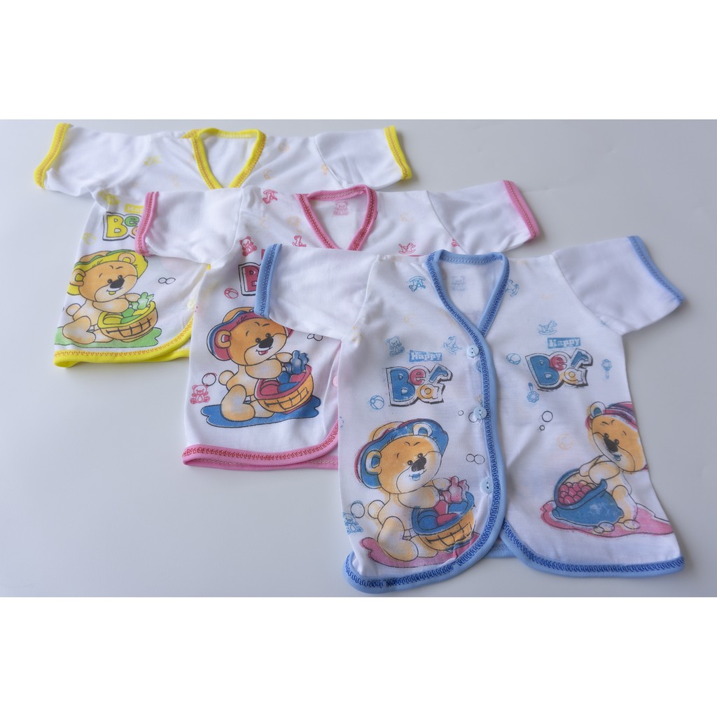 3Pcs Baju Bayi lengan Pendek newborn baju pendek