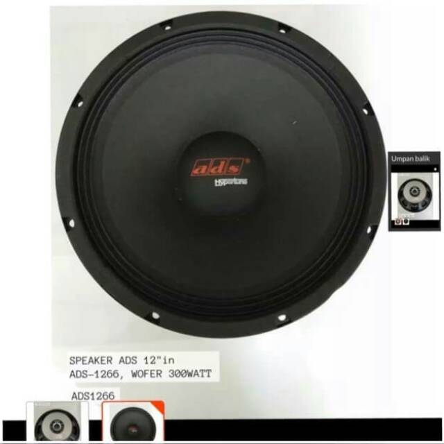 SPEAKER 12" PRO ADS 1266