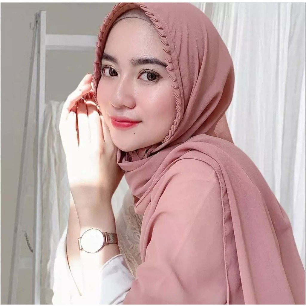 Terbaru Pashmina tali Rempel KCB ceruty babydoll