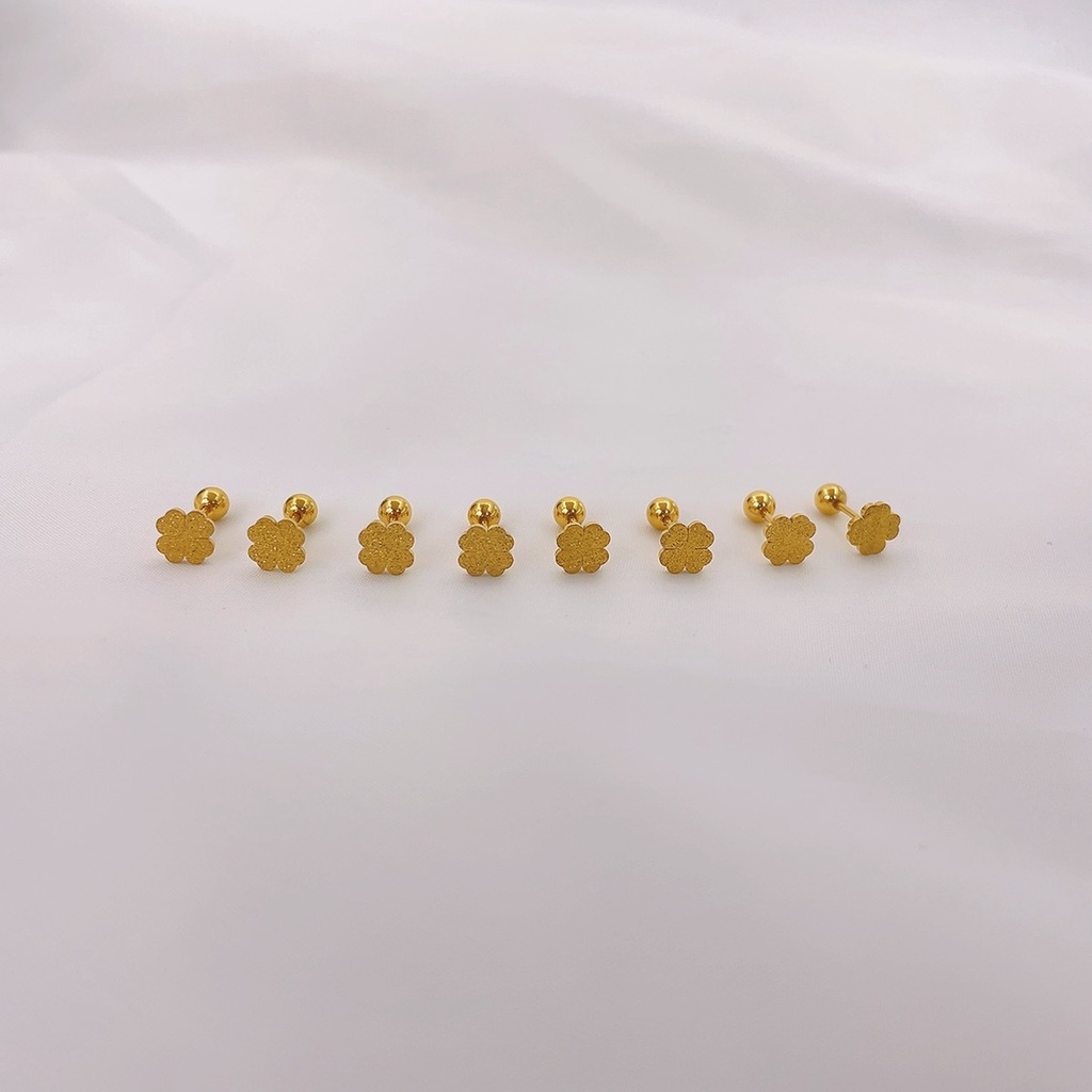 Indah Anting Mini Bunga Frosted Anting-Anting Baja Titanium Tahan Warna Tidak Luntur Bunga Kecil Anting Anting Anting Anting Gadis Hadiah Grosir