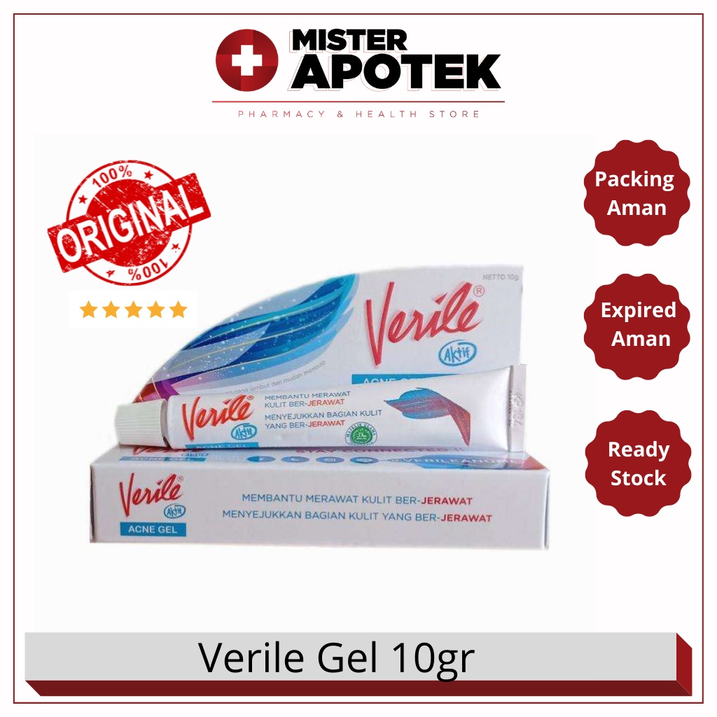 Verile Acne Gel 10gr obat salep jerawat