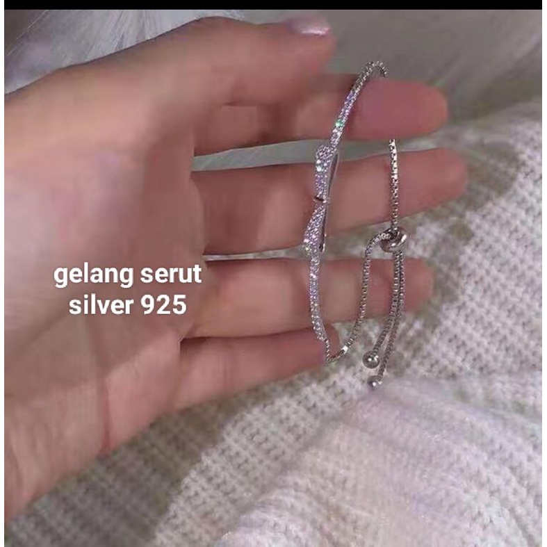 Gelang serut silver 925 (ada kode) dan vier (a,b,c,d)