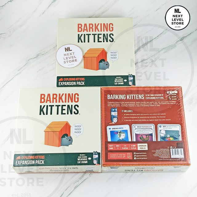 Exploding Kittens : Barking Kittens Board Game EXPANSION Kitten