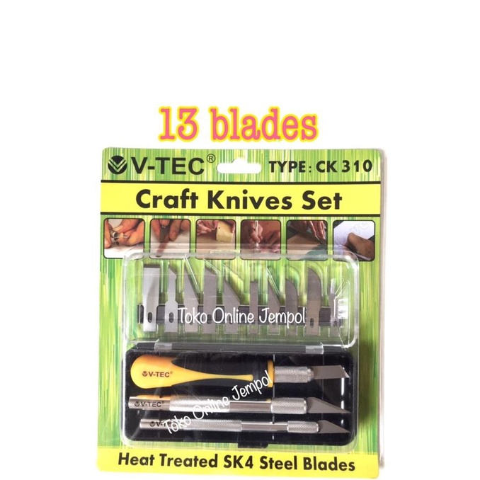 

13 blades Craft Knifes CK310 Vtec Pisau Kraft V Tec cutter ATK1282VT