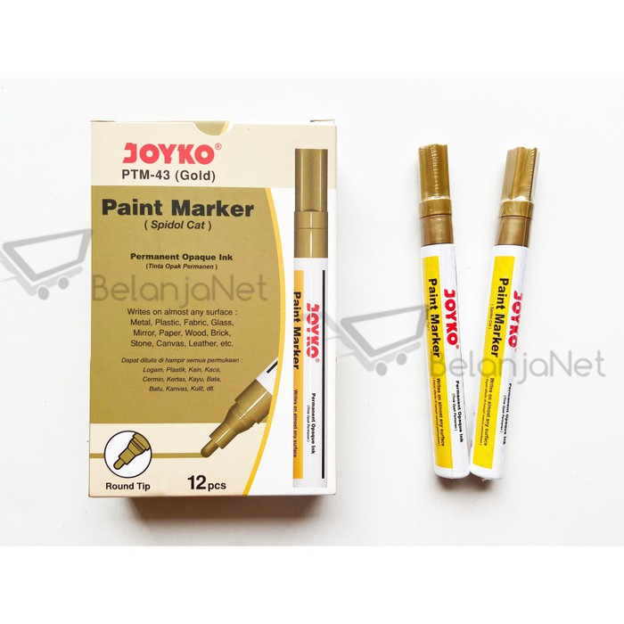 Paint Marker | Spidol Joyko Warna Emas / Gold PTM-43