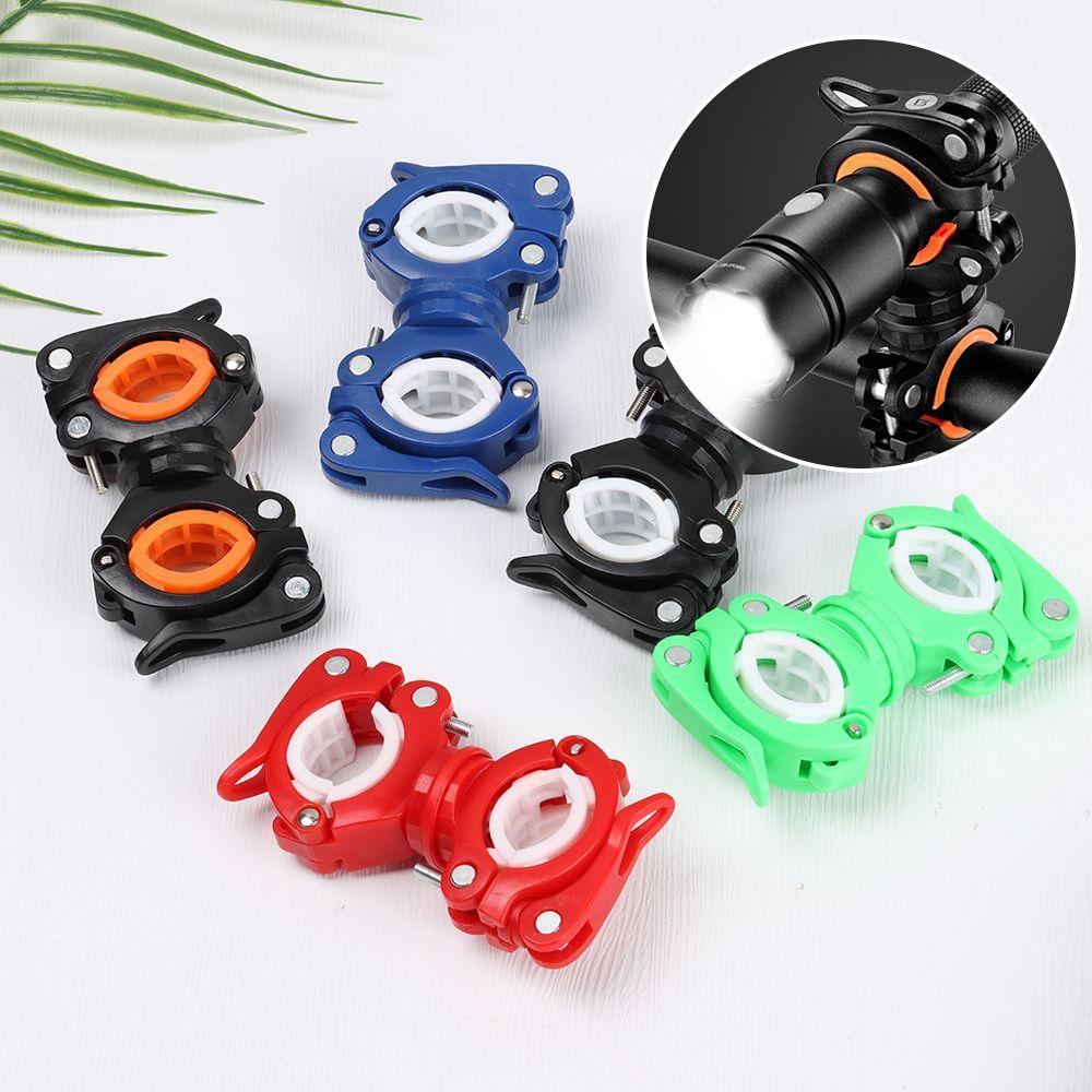 R-FLOWER Dudukan Lampu Sepeda Klip Bersepeda Klip Lampu Depan Clip 360r Swivel Torch Bracket