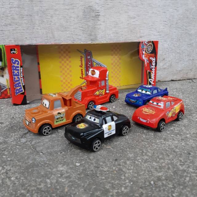 Mainan Set Cars Figure Isi 5 Paket Diecast Mobil Karakter Kartun Anak