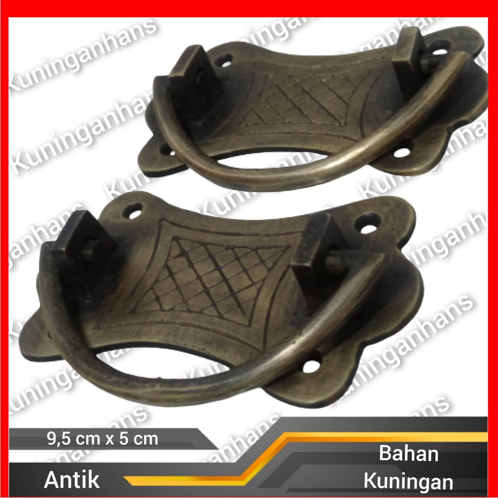 handle pintu jendela laci lemari meja kuningan antik klasik