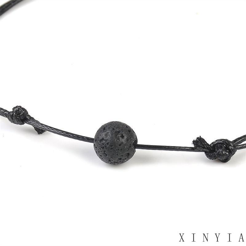 Xia.id Gelang Kaki Anyaman Tali Adjustable Gaya Retro Simple Aksesoris Pria / Wanita