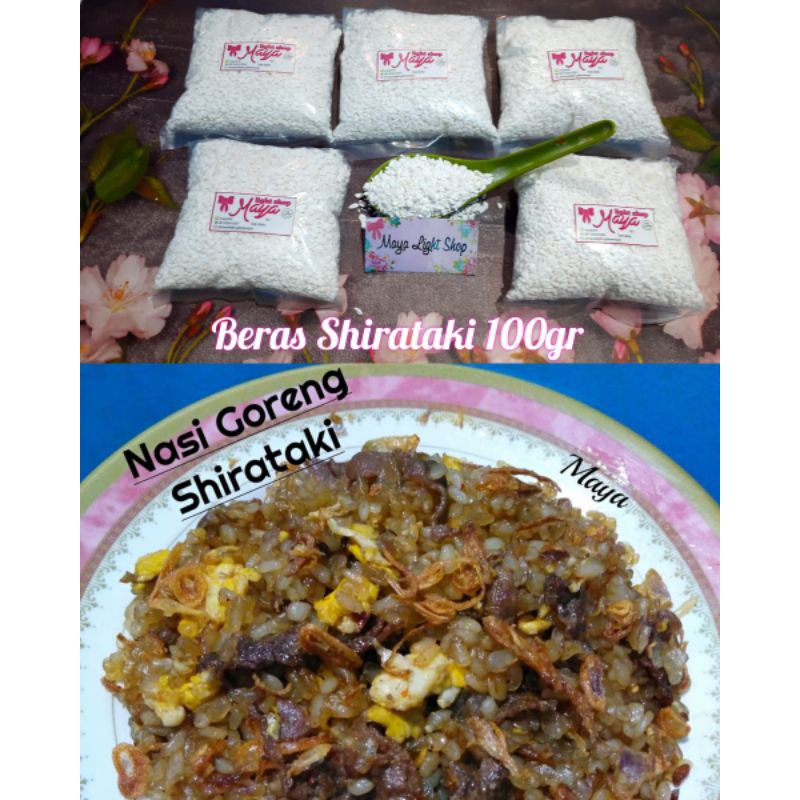 Beras Shirataki konnyaku rice 100gr diet karbo debm mirip beras jepang cemilan diet carbo