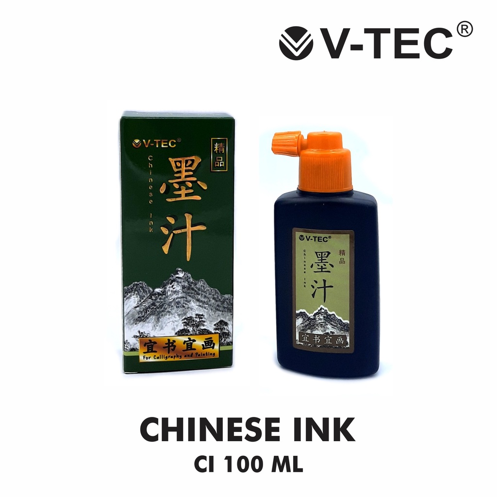 

Tinta China V-Tec CI 50 ml & 100 ml / Chinese Ink Calligraphy / Tinta Kaligrafi / Caligraphy Botol Warna Hitam – SHSNP