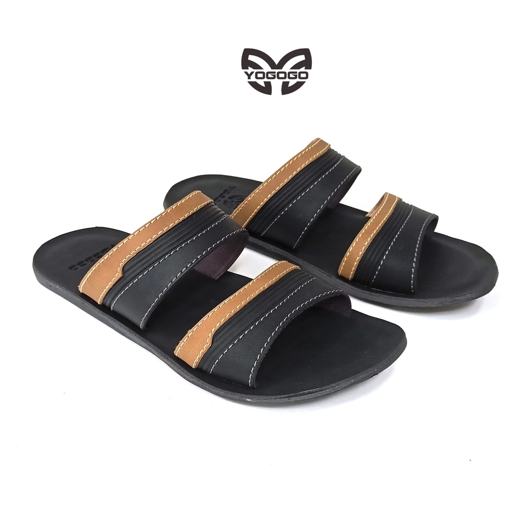 YOGOGO Sandal Selop Kulit Pria Sendal Slide Casual Yogogo Original size 39-43