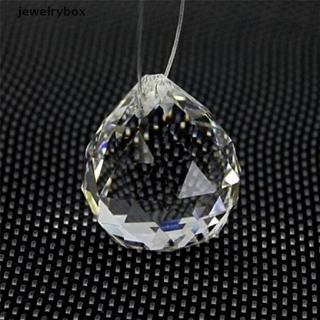 (jewelrybox) Bola Kristal Transparan 30mm / 40mm Untuk Dekorasi Tirai / Chandelier DIY