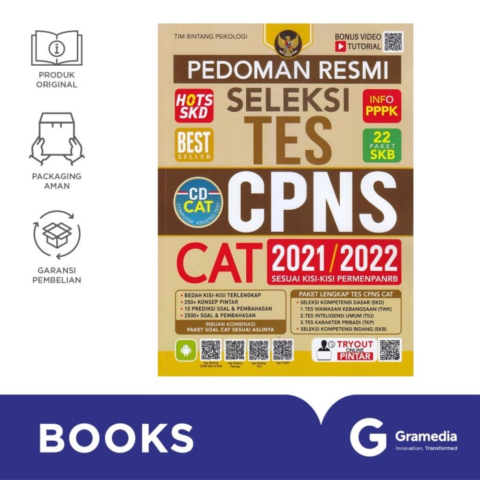 

TURUN HARGA PEDOMAN RESMI SELEKSI TES CPNS CAT 2021/2022 + CD KPL379