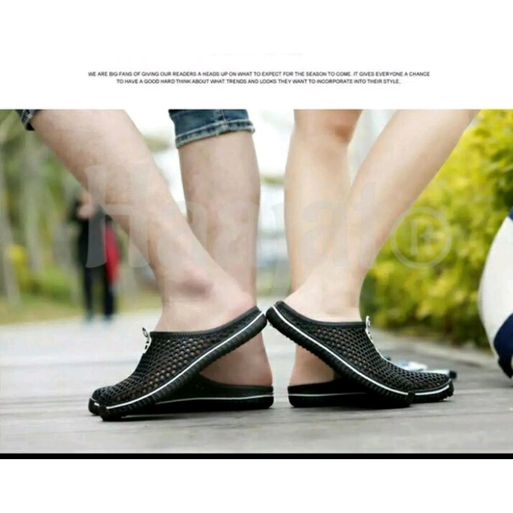 PROMO Sepatu sandal karet pria slip on