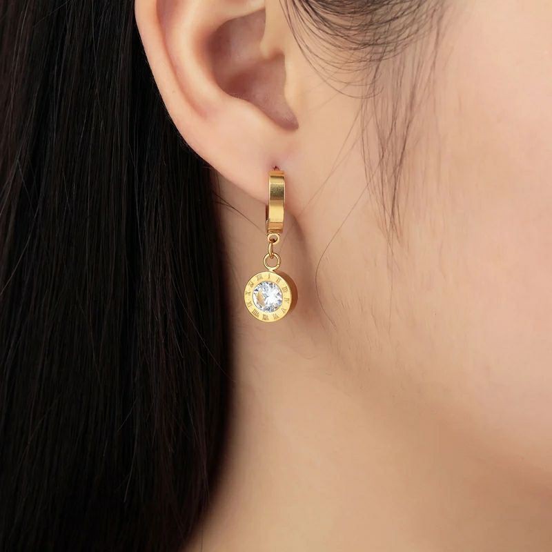 Anting Jepit Titanium Angka Romawi Athar Shop Anti Karat