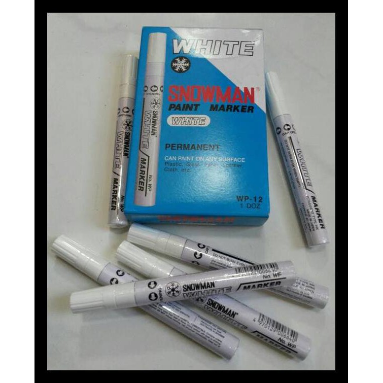 

Big Sale Spidol Snowman White Paint Marker Wp-12 / Spidol Tinta Putih Permanent - Putih Terbaru