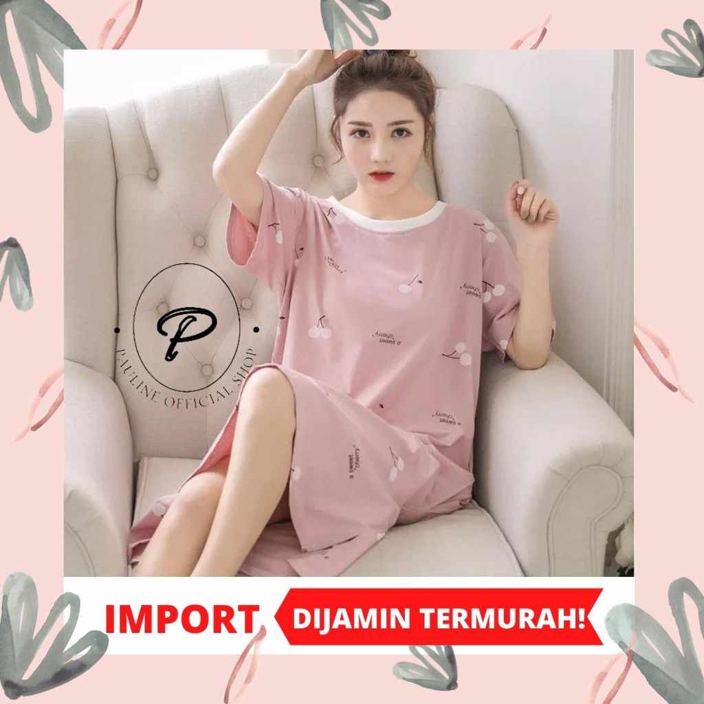 DRESS TIDUR WANITA IMPORT COTTON / DRESS TIDUR COTTON WANITA / DASTER WANITA IMPORT (PL-010)