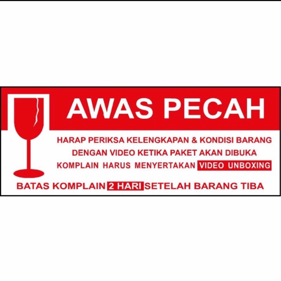 

STIKER UNBOXING FRAGILE