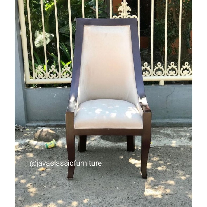 KURSI MAKAN JOK BUSA EMPUK KURSI CAFE SANTAI BAHAN KAYU JATI FURNITURE MEBEL MURAH JEPARA