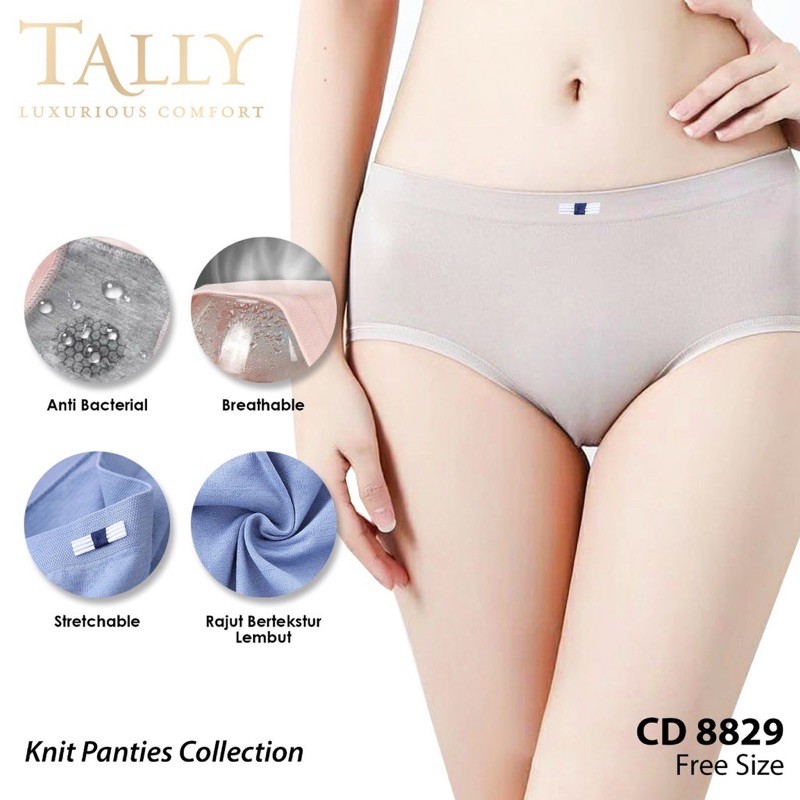 TALLY CD CELANA DALAM RAJUT 8829 I FREE SIZE I FIT XXL | BAHAN RAJUT LEMBUT