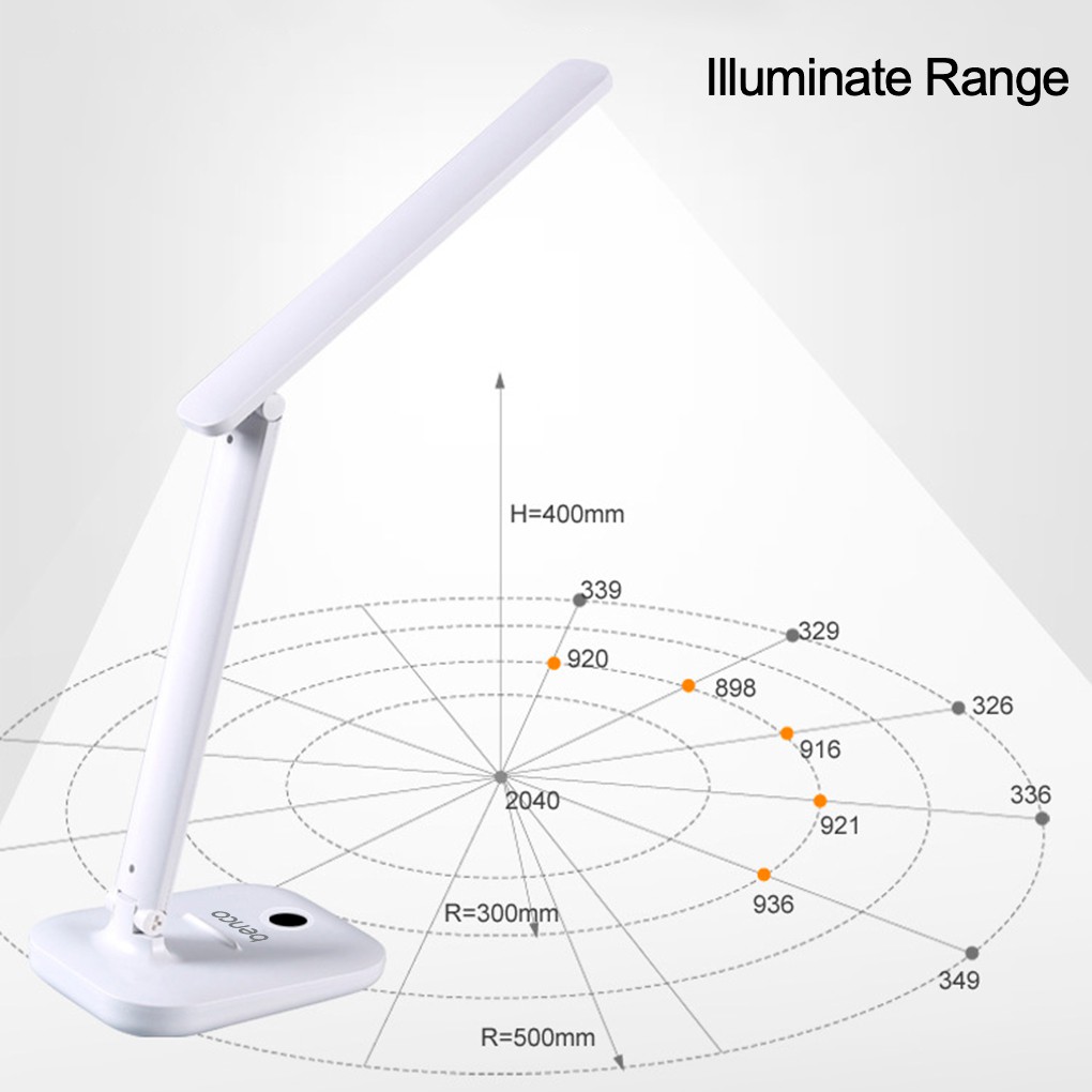 BENCO Desk Lamp X8S untuk Lampu meja/belajar/membaca Touch control Adjustable 28Manik LED