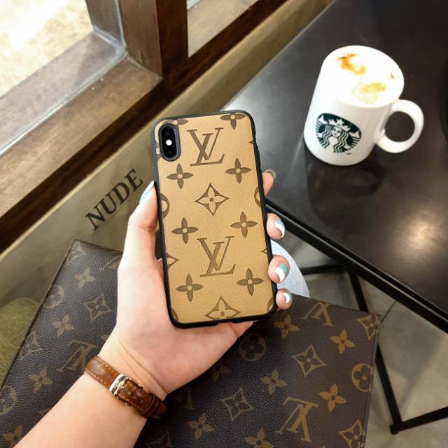 IPHONE X / XS  XS MAX  XR  IPHONE 11  11 PRO  11 PRO MAX - LV EMBOSS Soft Case Skin Leather