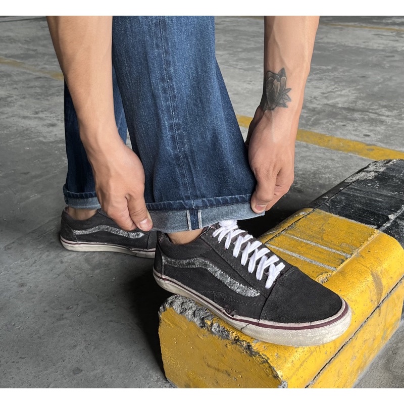 Celana Jeans Selvedge / Standard Blue Jeans Selvedge Washed Straight Fit