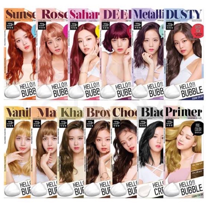 mise en scene hello bubble hair color