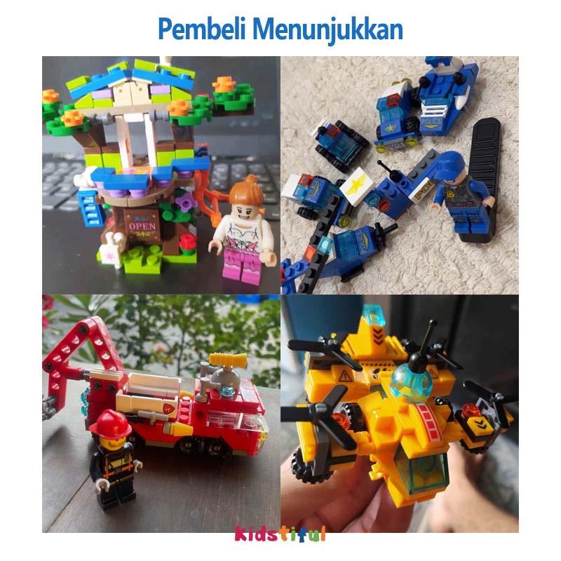 Pemadam Kebakaran Mainan Block 6In1 Model Mobil Pemadam Kebakaran Mainan Mainan Anak Laki Laki