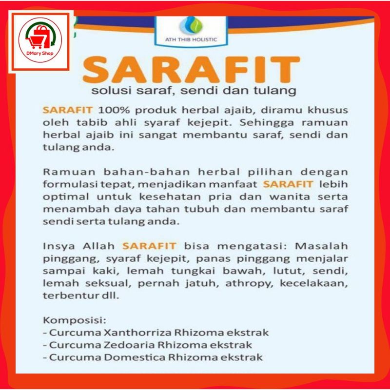 Sarafit Herbal Syaraf kejepit reumatik nyeri pinggang