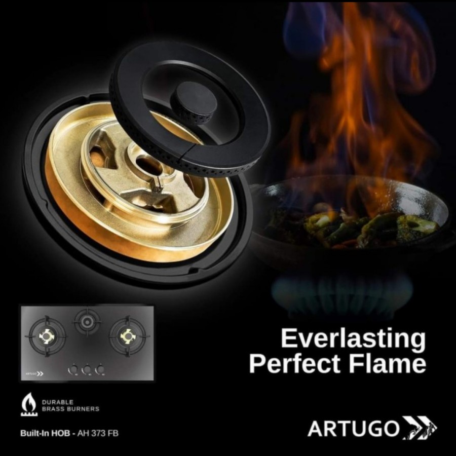 Artugo Built In Glass Gas Hob/Kompor Tanam Gas AH 460 CB Panjang 60 cm