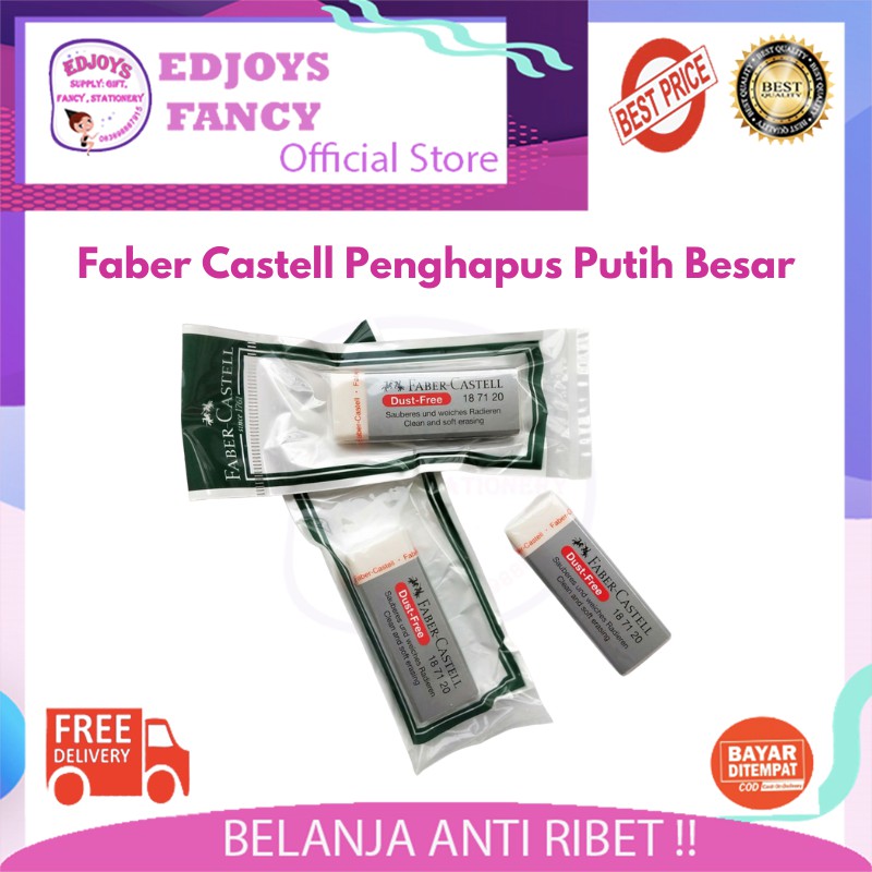 

FABER CASTELL PENGHAPUS PENSIL BESAR PUTIH ERASER (187120)
