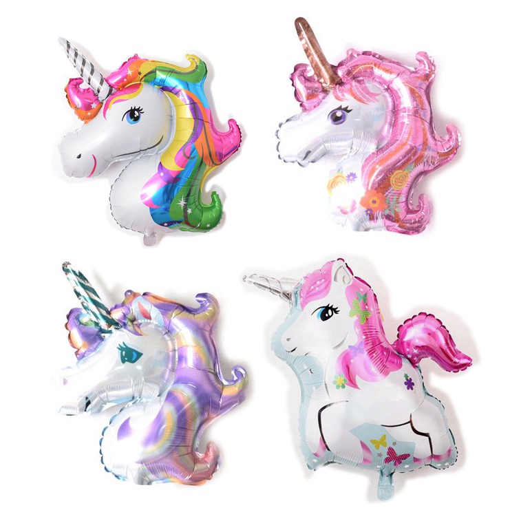 Balon Unicorn Pink Mini 40cm / Balon Foil Ulang Tahun Unicorn / Balon Ultah Karakter Kuda Pony