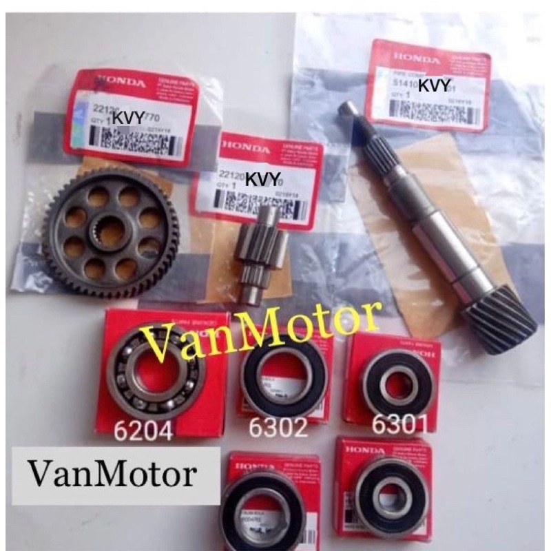 GIGI GIR RASIO VARIO 110 KARBU SCOOPY SPACY BEAT CARBU SET AS PULLY LAHER GEAR RATIO HONDA KVY