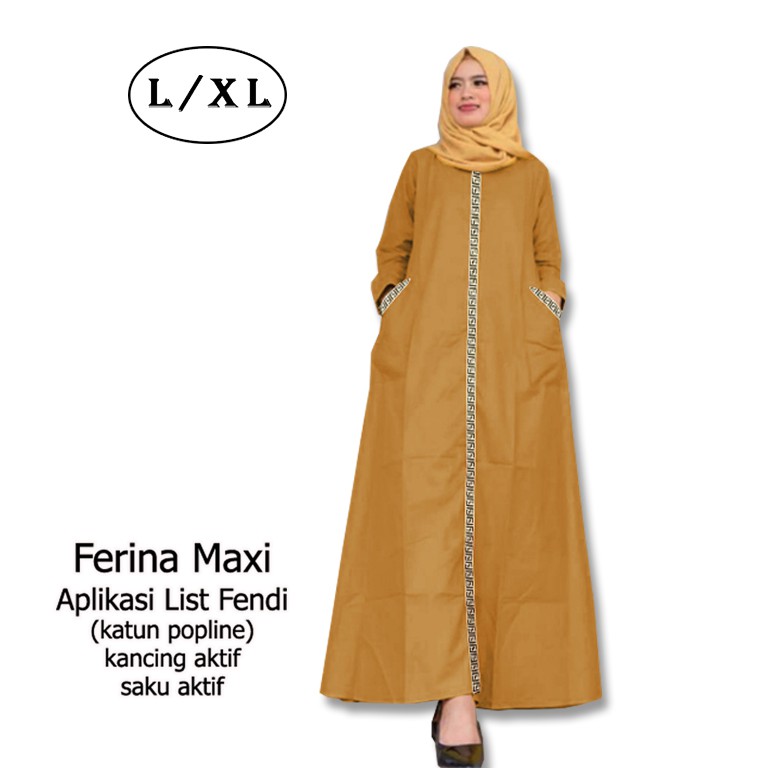 Ferina Maxi - Central Grosir Fashion (CGF) - Ukuran L - Matt Katun Poplin