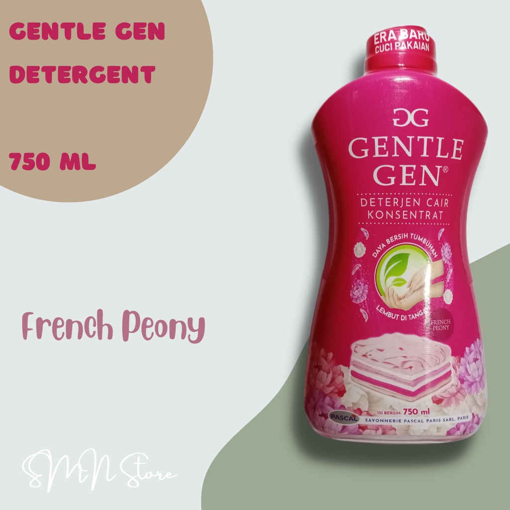 (FREE BUBBLE WRAP + Packing Dus) Gentle Gen French Peony Detergen Tumbuhan 750 ml