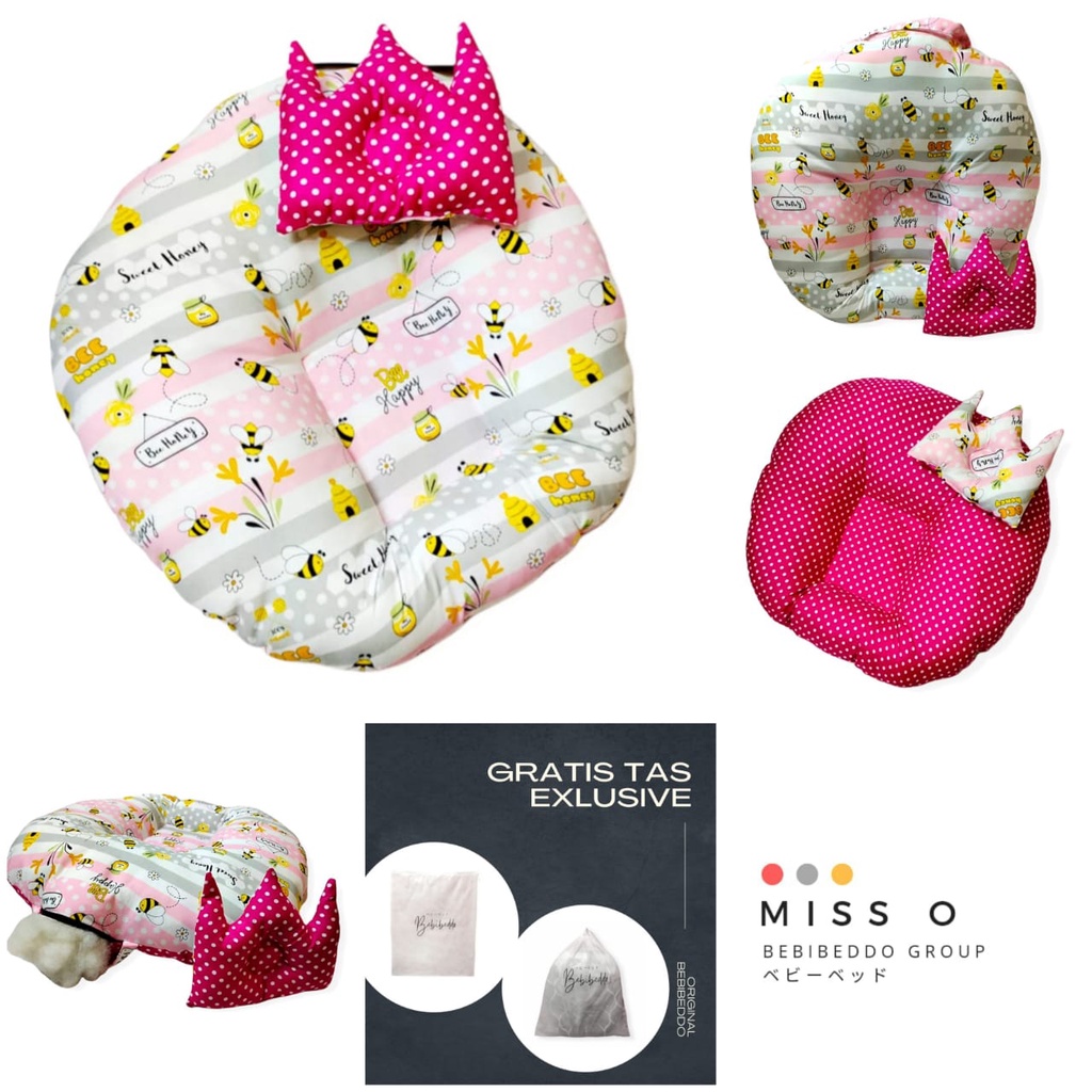 Sofa Bayi Belajar Duduk Miss Oo 001-Lebah Pink Kombi