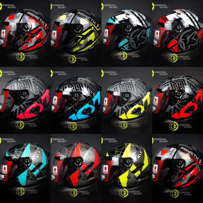 KYT Galaxy Flat R Double Visor Motif|KYT Galaxy Motif