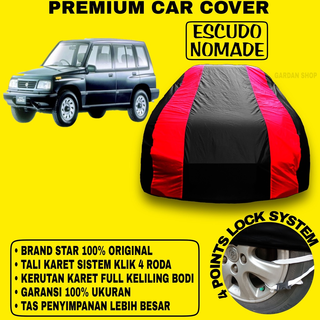 Body Cover ESCUDO NOMADE Sarung Strip MERAH Penutup Bodi Mobil Escudo Nomade Waterproof PREMIUM Cover