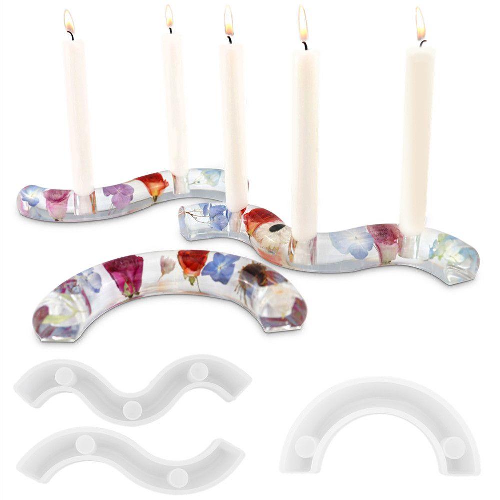 Preva Candle Holder Cetakan Silikon Alat Pembuat Rumah DIY Epoxy Resin Mold