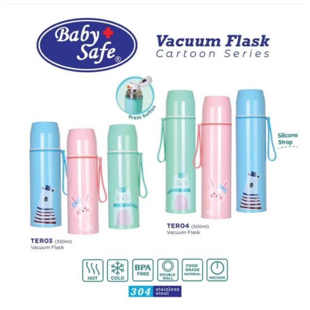 Babysafe vacum flask 500 ml TER04/termos air - (hangat/dingin)