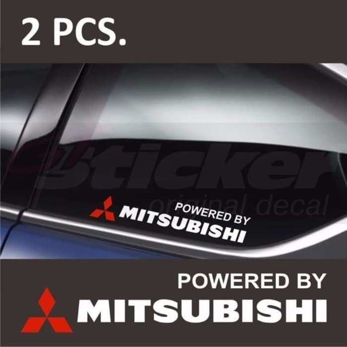 

sticker stiker powered by mitsubishi 20cm