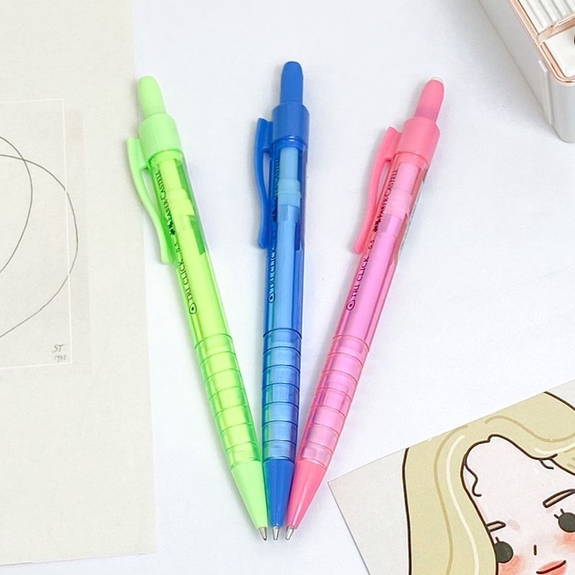 

Pensil Cetek Faber Castell Original 100% Tri Click + Penghapus Mechanical Pencil Eraser Biru PInk HIjau Harga Grosir Ready